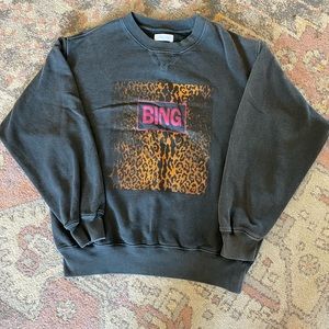 ANINE BING Leopard Print Sweatshirt - size S/P